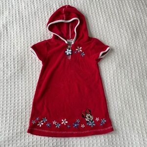 Disney Store Red Minnie Mouse Cover Up Swim Dress - Size 18/24